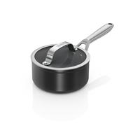 Ninja ZEROSTICK Ceramic Pro 16 cm Saucepan with Glass Lid, Scratch Resistant, Made PTFE-Free, All Hob Compatible, Black, CW30216UK