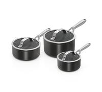 Ninja ZEROSTICK Ceramic Pro 3-Piece Pan Set, Scratch Resistant, Made PTFE-Free, All Hob Compatible, Black CW33000UK