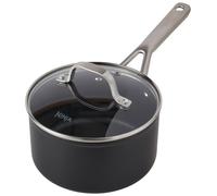 Ninja ZEROSTICK Essentials Cookware 18cm Saucepan with Glass Lid, Non-Stick, Long Lasting Forged Aluminium Saucepan, Induction Compatible, Oven Safe to 260°C, Black C10218UK