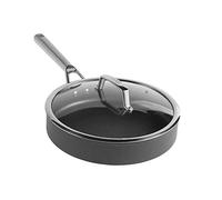 Ninja ZEROSTICK Premium Cookware 26cm Sauté Pan with Glass Lid, Long Lasting, Non-Stick, Hard Anodised Aluminium, Induction Compatible, Oven Safe to 260°C, Grey C30126UK