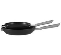 Ninja ZEROSTICK Stackable Cookware Frying Pan 2-Piece Set, Non-Stick, Space Saving, 20/26cm Frying Pans, Long Lasting Hard Anodised Aluminium, Induction Compatible, Grey, C52000UK