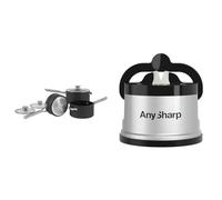 Ninja ZEROSTICK Stackable Cookware 3-Piece Pan Set, Non-Stick, 3 Saucepans, 16cm, 18cm and 20cm & AnySharp Knife Sharpener, Hands-Free Safety, PowerGrip Suction, Safely Sharpens All Kitchen Knives