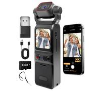NinjaCam 4K Body Camera, WiFi Vlog Camera, Touchscreen Action Cam with Long Battery Life, Shake-Proof Sports Camera, Sports Action Cam for Outdoor Sports, Bike, Travel
