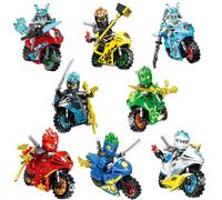 Ninjago Masters Motorcycle Lego Minifigures Building Blocks Toys Kids Children's Educational Toy Gift