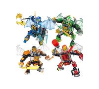 Ninjago Mech Robot X 4 Mini figures Fit Lego Hero Toy Jay Kai Cole LLoyd