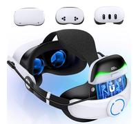 NinjajoyOX 15000mAh Battery Head Strap for Meta Quest 3S/Quest 3/Quest 2, Adjustable Elite Strap Replacement for Enhanced Comfort Support for VR Headsets with Head Soft Cushions