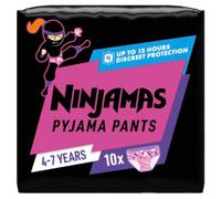Ninjamas Heart Pyjama Bottoms, 10 Absorbent Nightwear, 7 Years, 17 kg - 30 kg