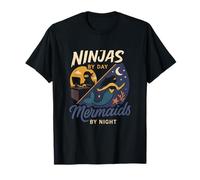 Ninjas by Day Mermaids by Night Fantasy Dual Scene T-Shirt