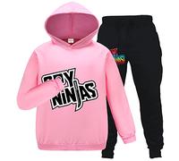 Ninjas Merch Children Fashion Tracksuit Ninjas Merch Boys Girls Hoodie Trousers 2pc/Set Kids Outfit (Pink,3-4 Years,3 Years,4 Years)