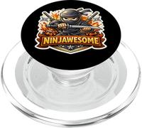 Ninjawesome Funny Aweseome Ninja Wordplay Combination Joke PopSockets PopGrip for MagSafe