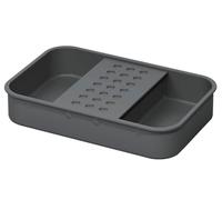 NINKA 5003.91 41514 4.2/5.5/8 Litre Organic Bowl eins2top Small Against Unpleasant Odours, Cover with Filter, Dark Grey, Silver