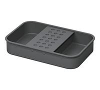 NINKA 5003.91 41514 4.2/5.5/8 Litre Organic Bowl eins2top Small Against Unpleasant Odours, Cover with Filter, Dark Grey, Silver