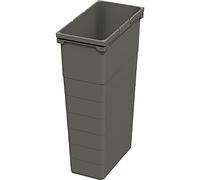 NINKA 5074.90 42514 Rubbish Bin 42 Litres with Handles for Waste Bin Plastic Dark Grey Silver 42 L
