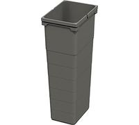 NINKA 5075.90 42514 Waste Bin 32 Litres with Handles for Waste Bin Plastic Dark Grey Silver 32 L