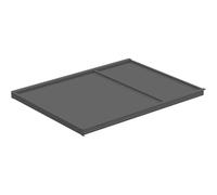 NINKA 5280.43 90680 Lid Plate for Bin Eins2vier and eins2Five KB 400 mm, KS 18/19 mm, Plastic Dark Grey, Silver
