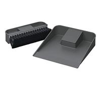 Ninka Eins2top Dustpan and Hand Brush Set Small for Built-in Bin Plastic Dark Grey
