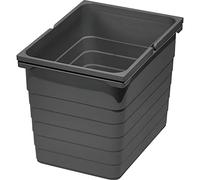 NINKA Waste Bin 17 Litres with Handles Plastic Dark Grey