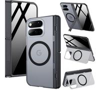 NINKI Anti-Spy Privacy Screen Protector for Google Pixel 11 Pro Fold Case Magnetic Compatible with Magsafe, Military-Grade Hinge Protection Translucent Cover for Pixel 11 Fold Case Kickstand Man Black
