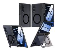 NINKI Anti-Spy Privacy Screen Protector for Samsung Galaxy Z Fold 8 Case Magnetic Compatible with Magsafe, Military-Grade Drop Hinge Protection Translucent Cover for Galaxy Fold 8 Case Kickstand Black