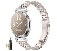 NINKI Metal Bracelet for Garmin Lily 2 Active/Lily 2 / Lily 2 Classic Bands Stainless Steel with Quick Release, Classic Bangle Wrist Strap Thin Replacement Chain for Garmin Lily 2 Bands, Starlight