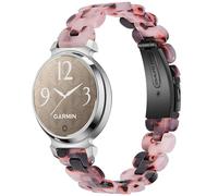 NINKI Resin Bands for Garmin Lily 2 / Lily 2 Classic/Lily 2 Active Band with Metal Buckle, Waterproof Breathable Thin Classy Lightweight Watch Loop for Garmin Lily 2 Strap Mens, Turtle Stone Flower