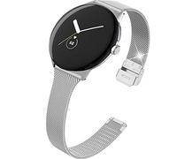 NINKI Stainless Steel Watch Band Compatible for Slim Google Pixel Watch Band Women Men,[No Gap] Metal Loop Replacement Business Wristband Bracelet Thin Bands for Google Pixel Watch Band Strap / Silver