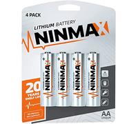 NINMAX Lithium AA Batteries 3500mAh, 4 Pack 1.5V Longest Lasting Double A Battery for High-Tech Devices【Non-Rechargeable】-New Upgraded
