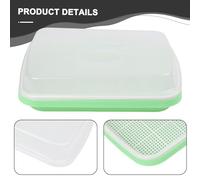 NINMORTH 2-Layer Soil- Microgreens Sprouting Tray Beginners & Advanced Growers, 33 x 26 x 9 cm Plastic Germination Box, Green