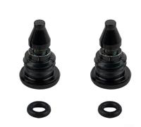 NINMORTH 2pcs Bicycle Brake Bleed Screws with O-Ring, Black/Gold/Rainbow Finish, Compatible with EBT Series(Black)