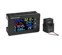 NINMORTH 6-in-1 Digital Multimeter for Voltage Current Power Energy Timing Temperature, 0-100A 50-300V AC, Industrial Automation Equipment and Distribution Boxes, Model AC301-100A