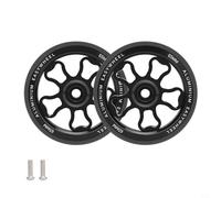 NINMORTH 70mm Folding for Bike Wheels Aluminium Alloy with Bearings for Brompton for 3Sixty Silver(black)