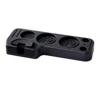 NINMORTH ABS and Solid Wood Espresso Tamper Base with Multi-Hole Storage for 7 Portafilter, Compatible with for Most Standard Coffee Handles, Black/White/Walnut