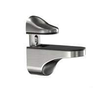 NINMORTH Adjustable Glass Shelf Bracket For Shelves 3-18mm Thick, Zinc Alloy Wall Mount Support for Bathroom (silver)