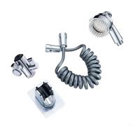 NINMORTH Bathroom Sink Shower Kit with Massage Brush Nozzle, 9.8ft Retractable Hose, Easy Install Tap Diverter for Adults