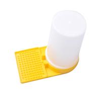 NINMORTH Bee Feeder Hive Entrance, 0.5L Capacity Honey Sugar Water Feeder with Anti-Drowning Design, Yellow and White, 1 Set