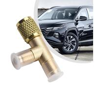 NINMORTH Brass Quick Coupler Tee Adapter Valve Core R22/R12/R134 Air Conditioning Systems, 1/4in SAE FFL/MFL