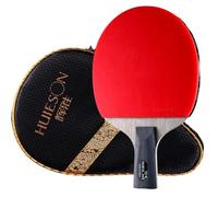 NINMORTH Carbon Fiber Table Tennis Paddle Training, Professional Ping Pong Racket with Protective Case, Long and Short Handle Options