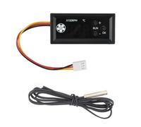 NINMORTH Fan Temperature Controller for PWM 3P Input with Probe, DC 12V, -9.9 to 99.9 for Range, 1-100% Speed Control, Low Power <40mA