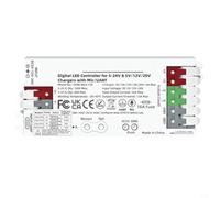 NINMORTH for ESP32 WLED LED Controller with Microphone, 60W USB- PD Digital Strip Controller WS2811 SK6812 RGB 5-24V