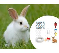 NINMORTH for Rabbit Waterer with Double Spring Duckbill Nozzle, Automatic Drinking System for Cages, Sturdy Plastic Blue Bottle, 24 Pack