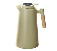 NINMORTH for Vacuum Insulated Carafe 1L - Double-Walled Glass Lining for 24-Hour Hot or Cold Temperature Retention, for PP Lid, Wood-Like Grip