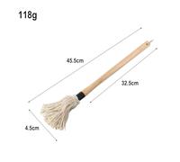 NINMORTH Grilling Basting Mop with 6 for Replacement Heads, Cotton Fibers & Wooden Handle BBQ Sauce, Meat Basting, and Pastry Brushing