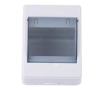 NINMORTH Indoor Distribution Box 2-4 Way Circuit Breaker MCB, for Plastic ABS Junction Box with Transparent Grey Cover, Wall Mount, White + Gray