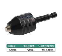 NINMORTH Keyless Drill Chuck Adapter 635mm Hex Shank Electric Grinder, Nail Machine, Engraving Machine, Automotive and Home Use
