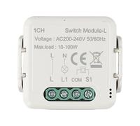 NINMORTH Light Switch Module for Tuya and for Zigbee, No Neutral Wire Required, Works with Life App and for Home Assistant, 2-Gang White