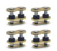 NINMORTH Master Link for 428 520 525 530 Chains, 4 PCS for Stainless Steel with O-for Ring, Gold Plated, for Motorcycle and for Dirt for Bike
