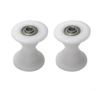 NINMORTH Plastic Bearing Wheel Pulley Rowing Machine, 63mm Length with 8mm Hole, Smooth Roller 50x25mm Elliptical Tube Fitness Equipment (White)(4PCS)