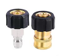 NINMORTH Pressure for Washer M22 14mm to 3/8 Inch Quick for Connect Adapter, Brass Swivel Coupler Kit for Hose and Pump 4500 PSI