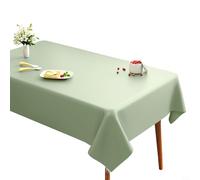 NINMORTH PVC Rectangular Tablecloth Water Heat Resistant Easy Wash for Wedding Party Daily Dining 140x220cm for Red(140 * 180 River Green)