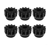 NINMORTH Replacement Bearing Gear for Easy Mop Pedal Spin Broom, Plastic Bucket Sprocket Repair Parts White or Black(6 black)